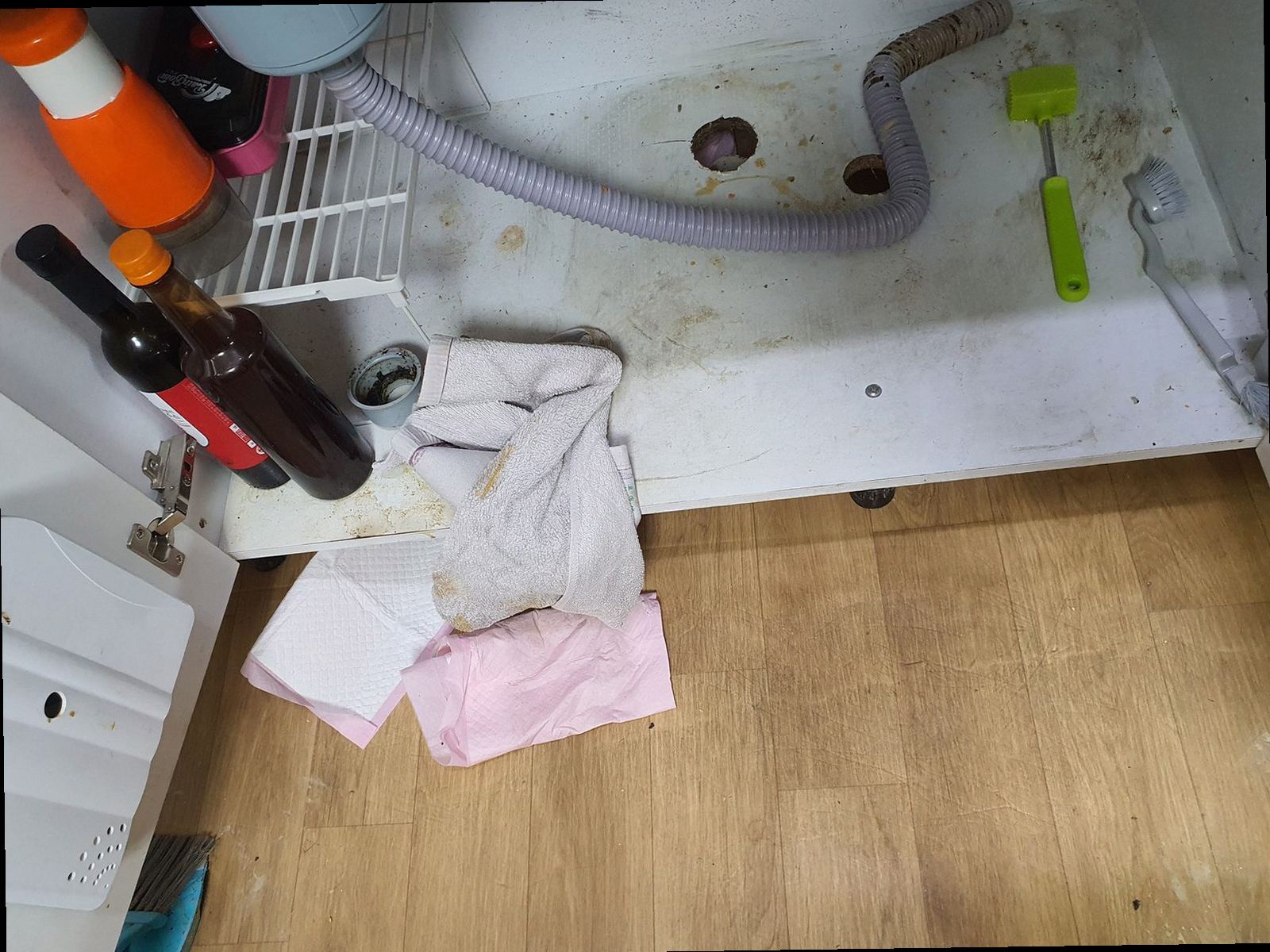 이천 하수구막힘 배수구 상태와 물 고임을 확인하는 점검 장면